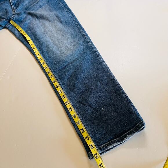 American Eagle Outfitters High Rise Mom Jeans Size 12 Long Blue - Picture 9 of 11